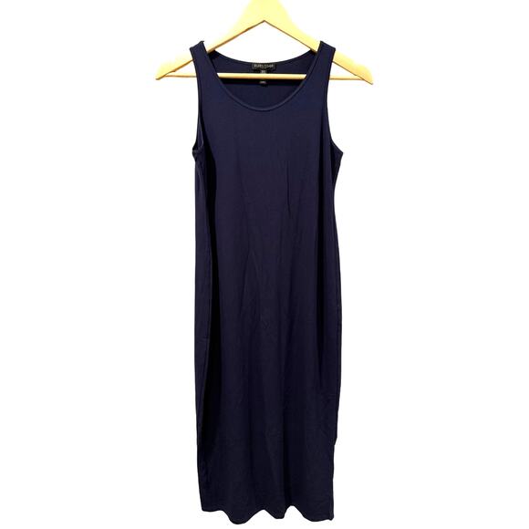Eileen Fisher Stretch Casual Athleisure Minimalist Dress Navy Petite Small - Picture 1 of 4